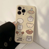 Apple, cute iphone14, cartoon silica gel phone case, 15promax