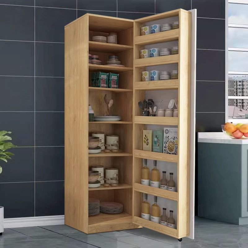 Modern Simple Sideboard Integrated Wall Cabinet Household High Cabinet Solid Wood Large Capacity Multi-Functional Storage Cabinet Ready-Made