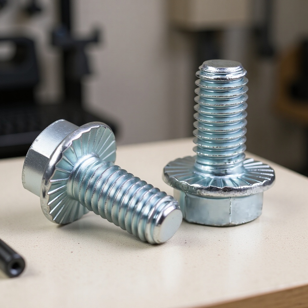 铁镀蓝白锌法兰螺丝M5/M6/M8/M10外六角法兰螺栓六角头法兰面螺栓