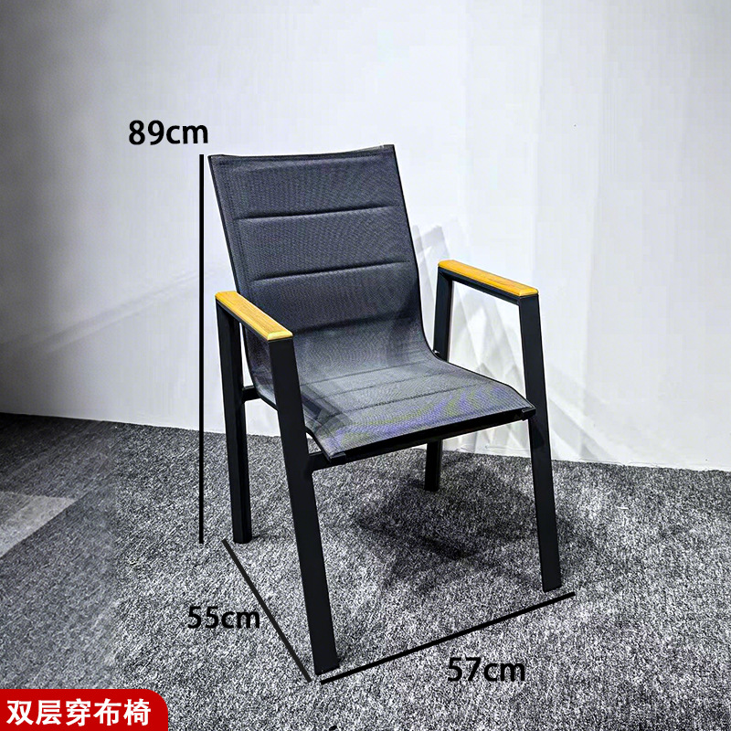 silla de caña de aluminio jardín terraza al aire libre silla de caña mesa al aire libre combinación de muebles al aire libre al por mayor interior