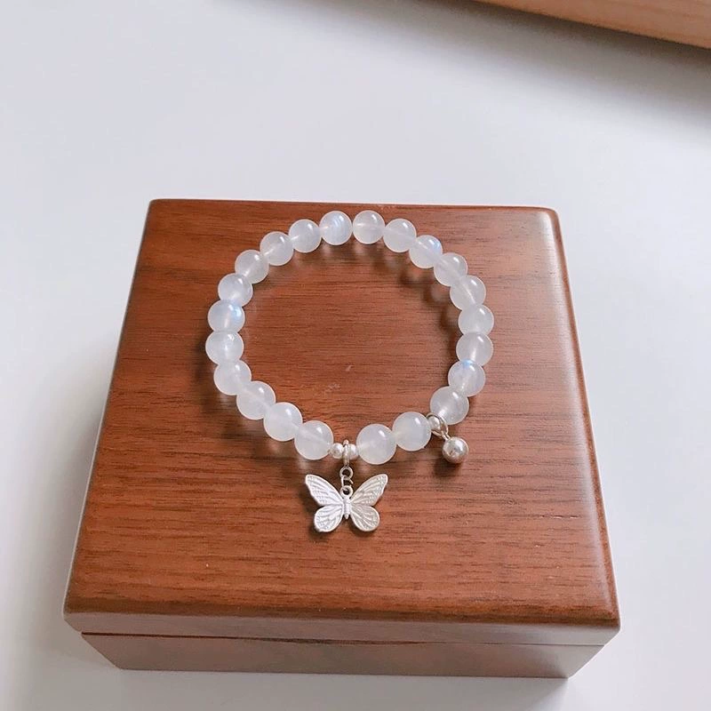Холодный белый лунный браслет бабочка-бабочка женский нишевые простые колокольчики