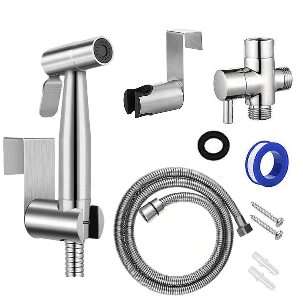 Juego de Pulverizador para Inodoro de Acero Inoxidable con Presión para Baño