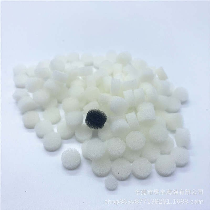 白色冲压成型鼻塞绵 高回弹细孔海绵小柱子 吸液鼻塞绵海绵柱