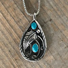 Summer retro pendant, turquoise necklace, accessory, suitable for import, boho style, wholesale