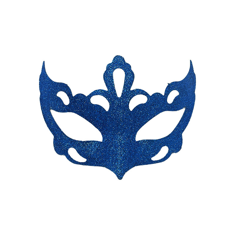 Halloween nueva máscara de mitad de cara polvo brillante corolla retrógrado máscara retrógrada misteriosa máscara de maquillaje de alto nivel máscara de baile