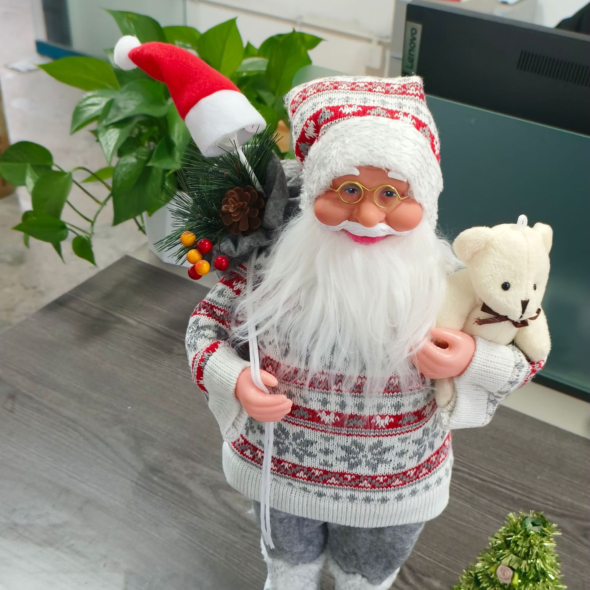 Decoraciones navideñas Mini sombrero de Navidad sombrero de Piruleta de Navidad sombrero de Navidad no tejido sombrero de Navidad