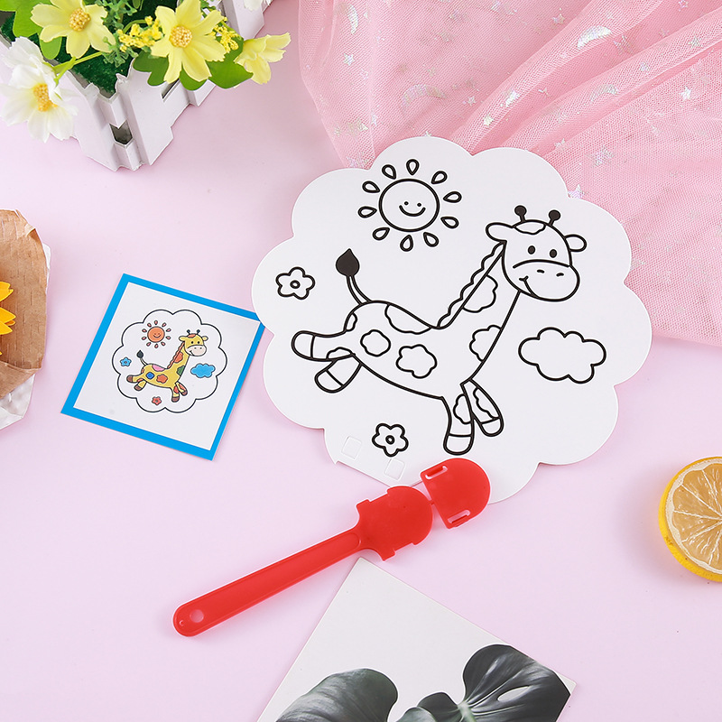 Abanico de graffiti de bricolaje de dibujos animados para niños