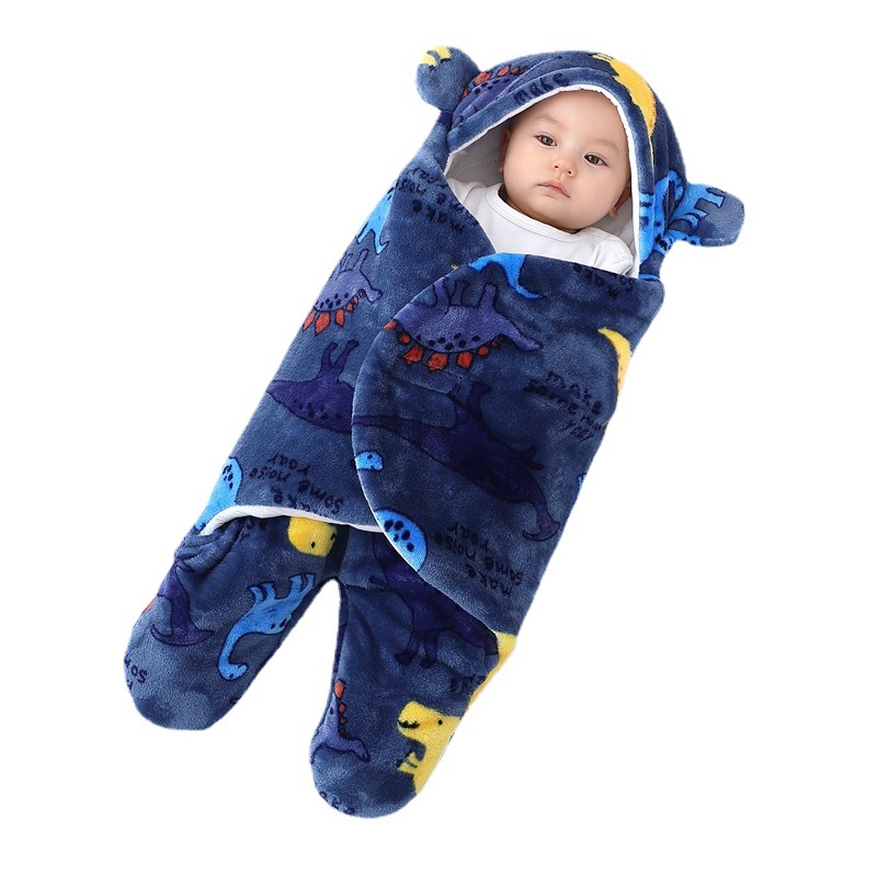 Edredón edredón de bebé recién nacido Otoño e Invierno manta engrosada edredón de franela recién nacido entrega de una pieza transfronteriza