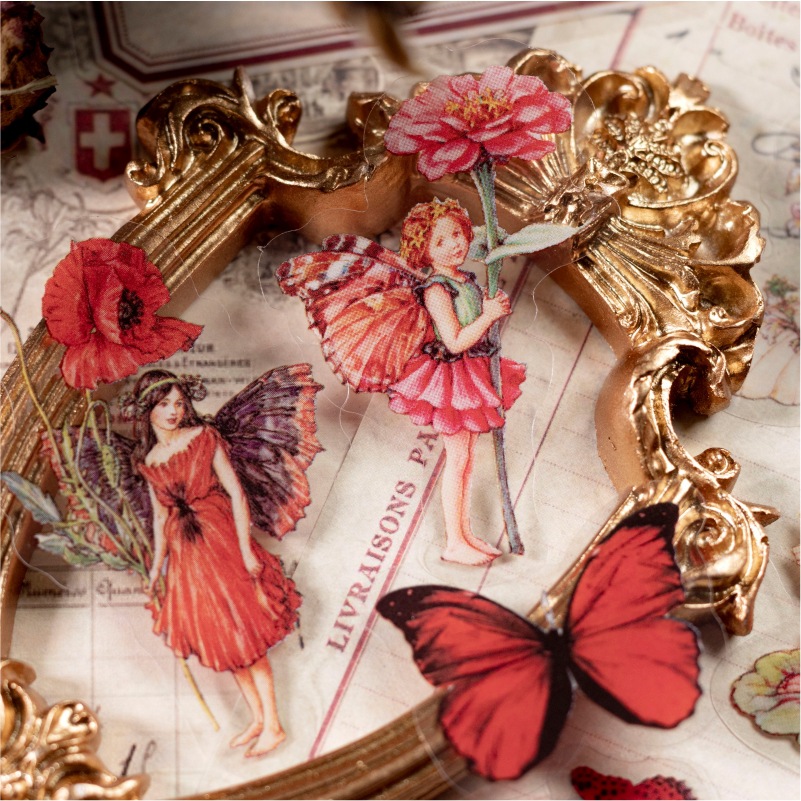 Sueño danza PET pegatinas cuento de hadas bosque serie cuento de hadas mano cuenta DIY material decorativo pegatinas 50 unidades en 6 tipos