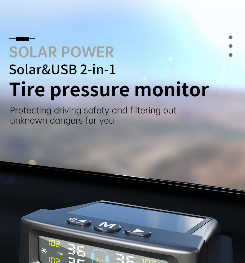 Car Tire Pressure Monitoring, Small Car Tire Pressure Monitor, Tpms, Tire Pressure Detection, Tire Pressure Sensor, Cross-Border E-Commerce
