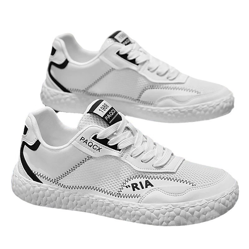 Footwear, men's summer breathable white shoes for leisure, soft sole