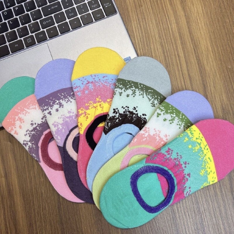 Women's Summer Cotton Socks, Colorful Dopamine Candy Color Thin Short Socks, Stylish and Fashionable Low-Rise Socks for Outdoor Wear