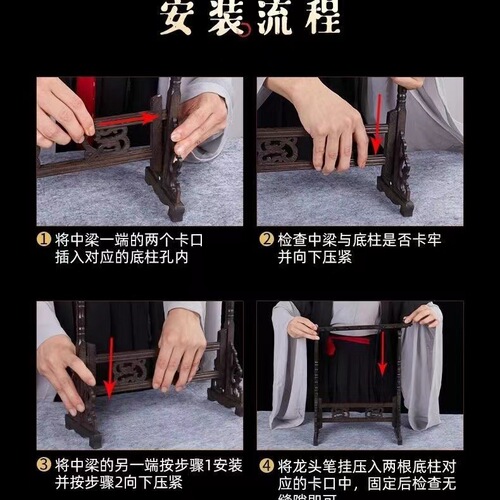 Manufacturer wholesale faucet chicken wing wood sandalwood 12 hanging 14 hanging 16 hanging pen hanging pen holder solid wood brush calligraphy and painting pen