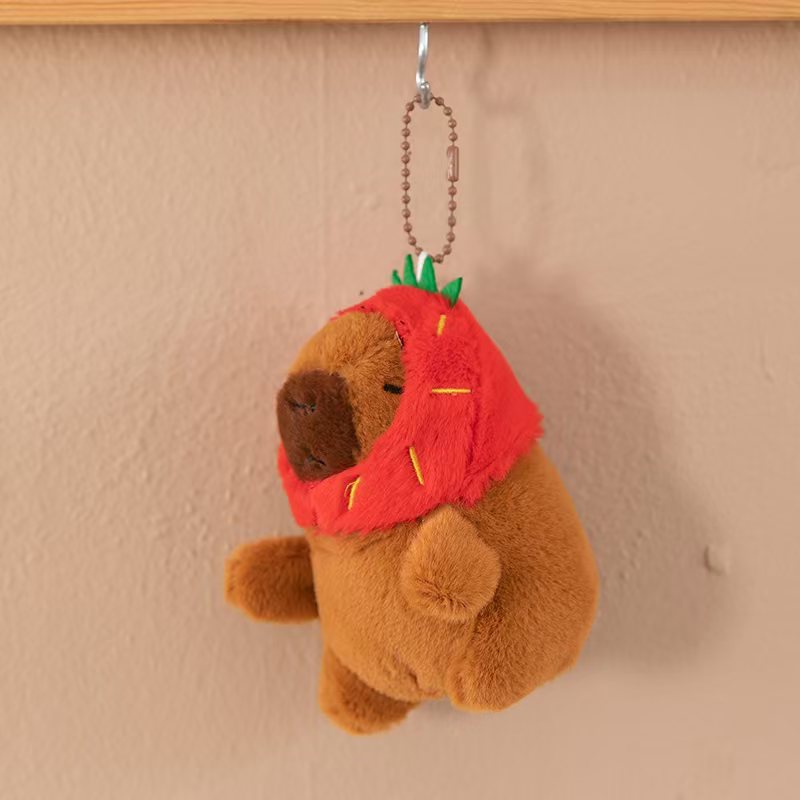 갈색 딸기 모자 카피바라