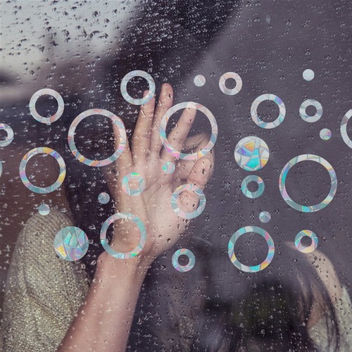 Self-Adhesive Static Window Film 3D Glass Film Laser Glitter Colorful Window Glass Film Rainbow Window Film Colorful Window Paper
