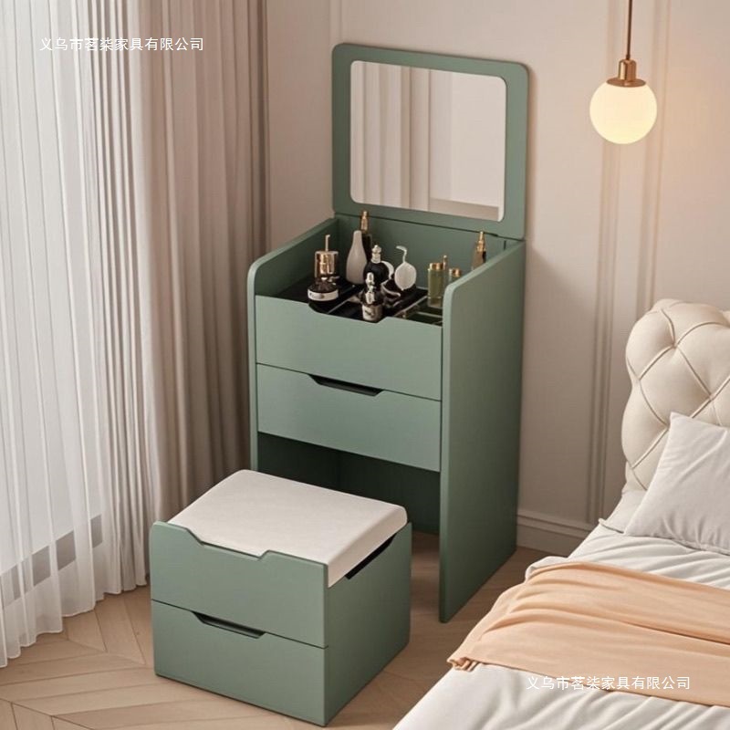 Bedside Dresser Makeup Table Mini Small Apartment Bedroom Simple Modern 2025 New Storage Cabinet Integrated Flip Cover