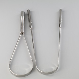 Manufacturer Customized Stainless Steel High Quality Silver Tongue Scraper