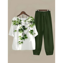 K 62754 Chinese Style Linen Two-piece Set �й���������װŷ��