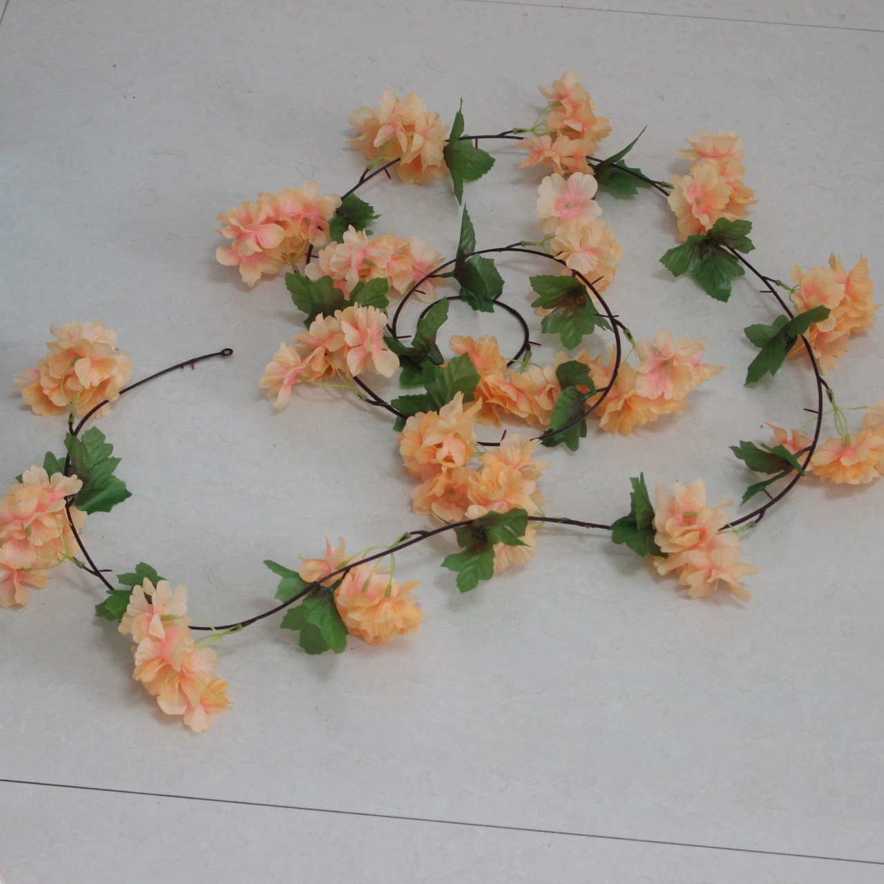 Simulation Sakura Flower Teng Foreign Trade Export Amazon entangled air -conditioned water pipe lights
