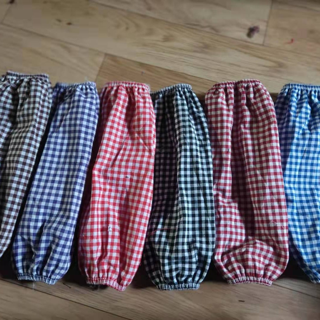 여성용 격자 무늬 슬리브, 방진 및 방오 노동 보호 슬리브, 남녀 공통 가사 청소 슬리브, 주방 방유 슬리브