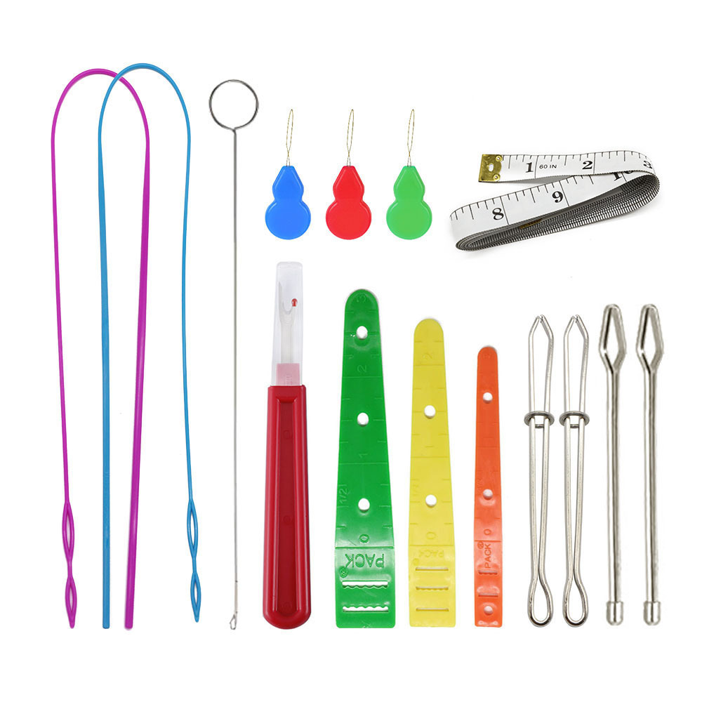 Juego de enhebrador de banda elástica de Amazon, cable de banda elástica de plástico largo, enhebrador de cuerda de doble orificio, clip de cinturón