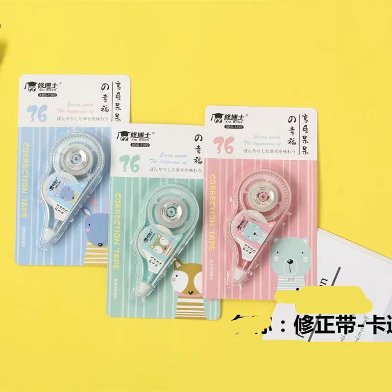 Juhe cinta de corrección de papelería creativa cinta de corrección linda de dibujos animados Corazón de niña Cinta de corrección de estudiante de aspecto alto al por mayor