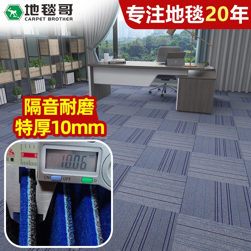 Extra Thick Carpet for Commercial Use in Office Meeting Rooms, Hotels, Bedrooms, Audio-Visual Rooms, Super Sound-Absorbing, Environmentally Friendly, Flame-Retardant Carpet Splicing