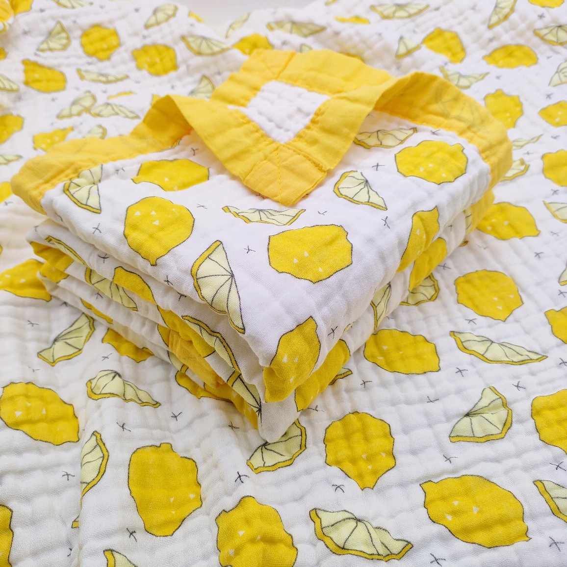 Manufacturer wholesale six-layer high-density hemmed baby bath towel pure cotton gauze infant and child quilt maternity and baby store gift group purchase