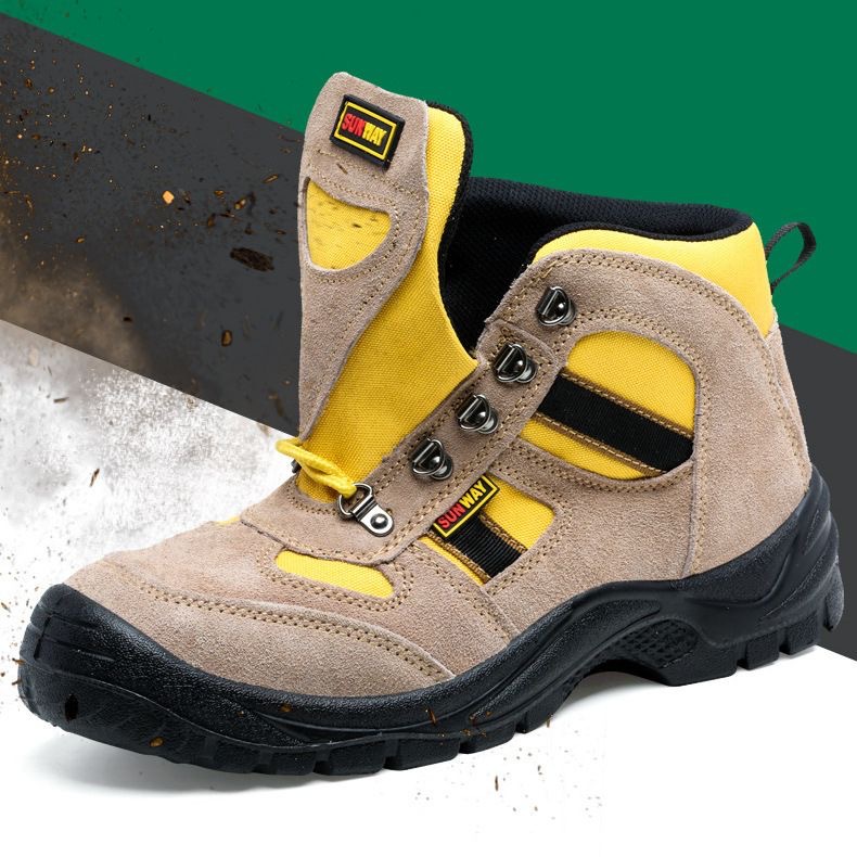 Botas de montaña de exportación de alta calidad, zapatos de seguridad de acero antideslizante, zapatos de mujer cómodos, antiperforación de piel de vaca image 4