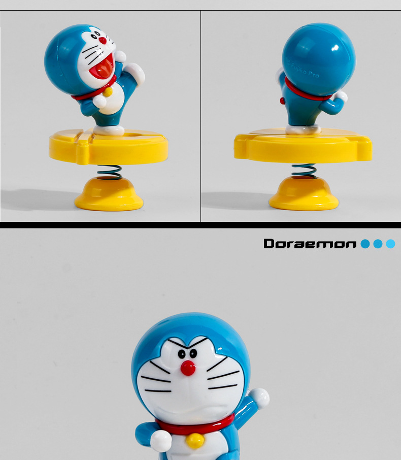 Official Doraemon Cute Time Car Ornament Doraemon Shaker Trendy Toy Desktop Decoration