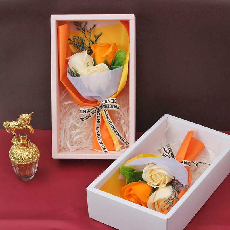 Sanba Festival regalo avanzado hecho a mano ramo para novia Rosa jabón ramo caja de regalo decoración de la boda regalo de mano
