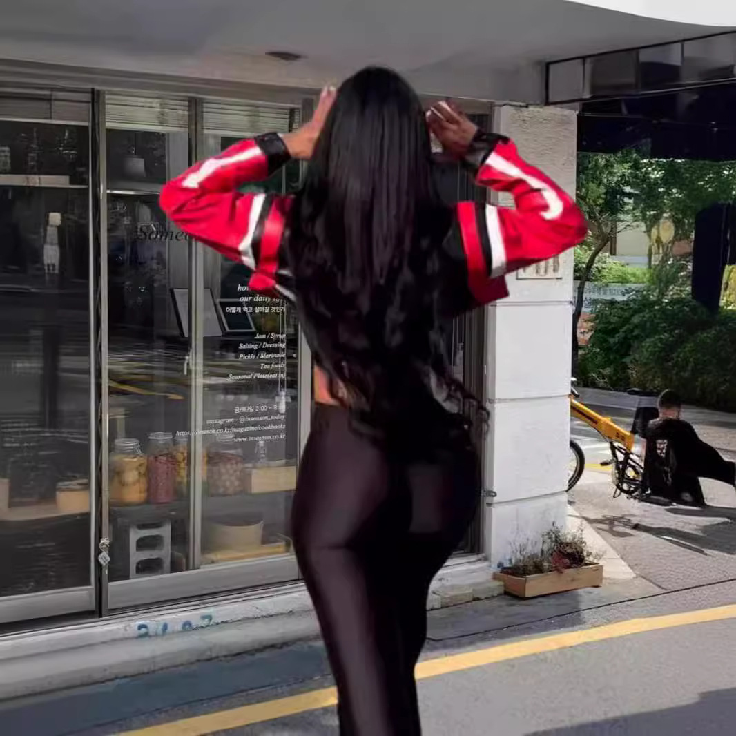 Women's Slim Fit Zip-Up Jacket – Stylish Long Sleeve Outerwear For Autumn & Winter, Streetwear & Rock Fashion_ecoleips.com