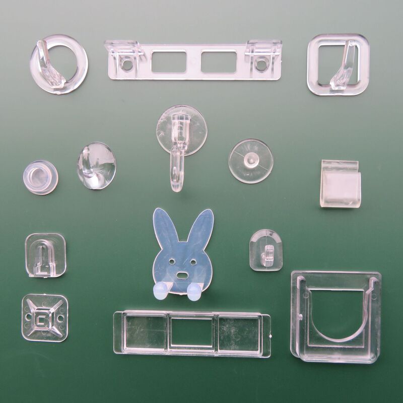 Strong Transparent Seamless Nail Buckle Crystal Plastic Hook Accessories Hole-free Screw Sticking Buckle Laminate Bracket