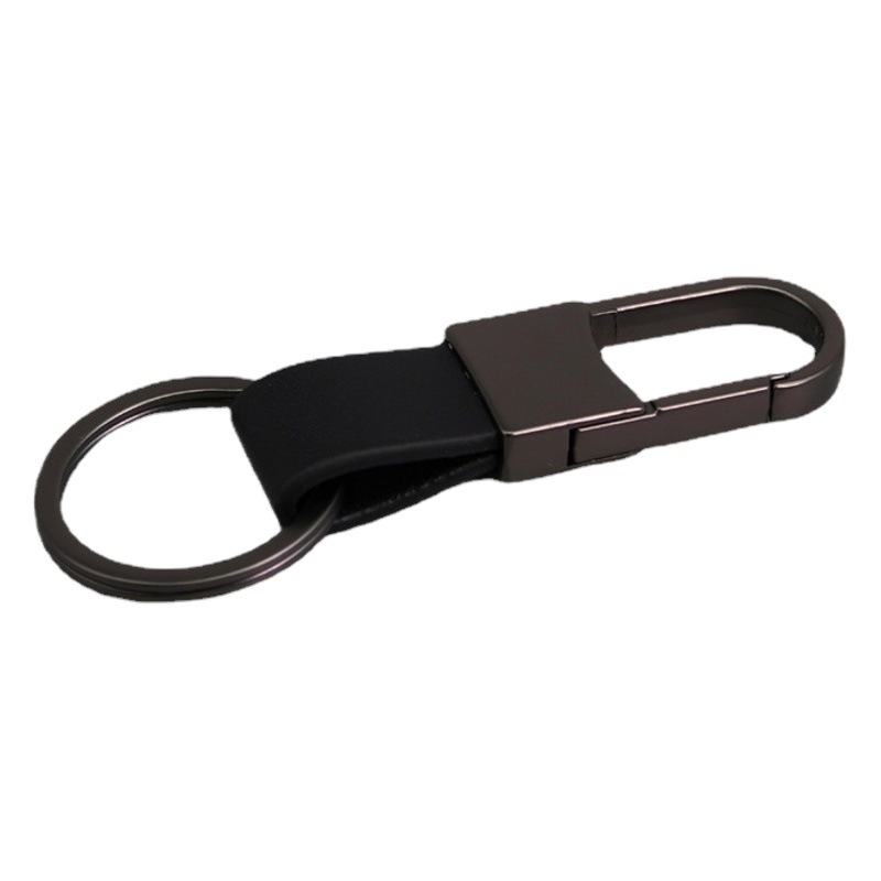 Fábrica en stock Ventas Directas metal cuero coche llavero láser letras logo llavero creativo