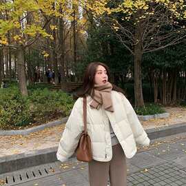 羽绒服女款高端韩国东大门小个子加厚短款圆领面包服冬季外套批发
