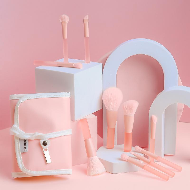 Simple Style Pink Arylic Artificial Fiber Acrylic Handle Makeup Brushes 1 Set display picture 4