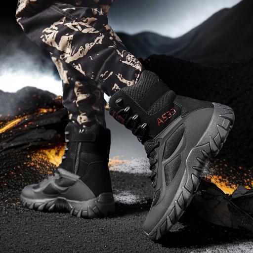 Nuevo fabricante de botas tácticas de la escuela secundaria ventilada ayuda botas al aire libre zapatos de hombre botas de campaña del desierto botas de montaña botas