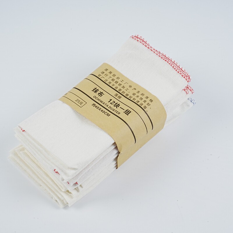 新しい純白のキッチン吸収性糸くずの出ないクリーニングクロス、家庭用クリーニング綿ガーゼ食器洗い布、たわし|undefined