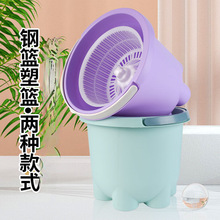 甩干桶单驱单桶手压式水桶甩干拖把地桶免手洗懒人拖把桶旋转拖把
