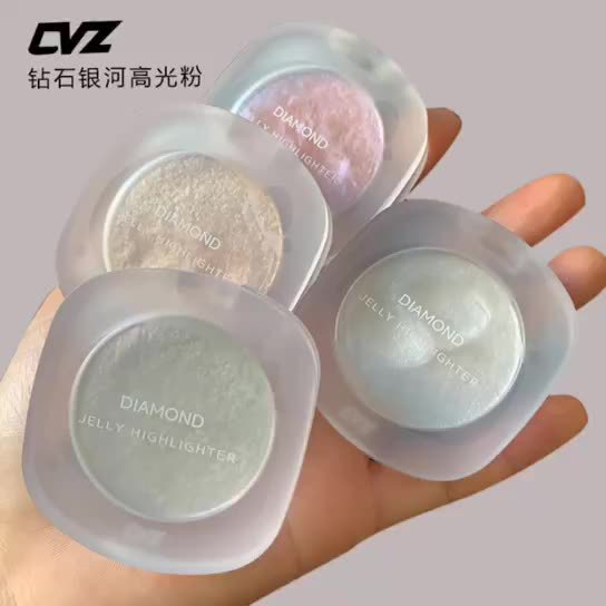 CVZ Highlighter Contouring Plate, Highlighter Powder Compact, Mashed Potatoes, Diamond Highlighter Powder, Gradient Highlighter Nude Makeup, brightening and sparkling girls undefined