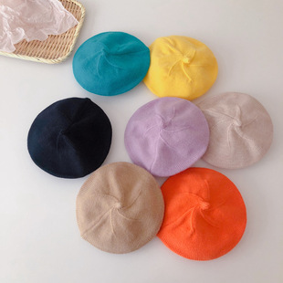 ins Style Autumn and Winter Baby Boys and Girls Pacifier Knitted Bailey Hat Baby and Young Children Painter Hat Soft Wool Hat Trendy