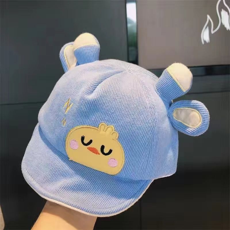 ベビー帽子春と秋の新しいスタイルかわいい超かわいい柔らかいつばのひさしキャップ男の子と女の子新生児野球帽トレンディ|undefined
