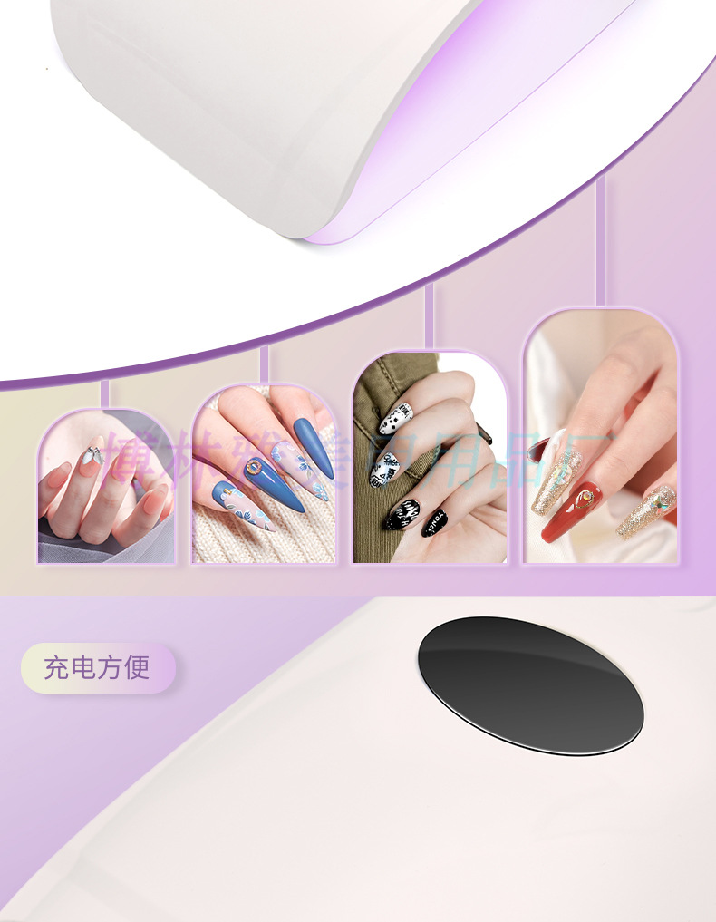 Nail lamp cross-border new nail lamp battery nail dryer 48W foot baking wireless nail lamp