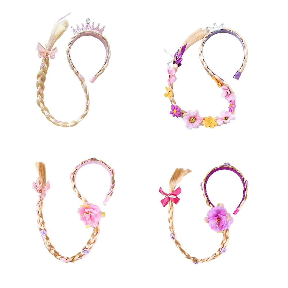 Рапунцель замороженный Парик Косы детская Корона принцесса заколка для волос повязка для волос Aisha головные уборы аксессуары для волос для девочек