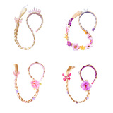 Детский парик для принцессы с косичкой, шпильки для волос, ободок, аксессуар для волос, «Холодное сердце»