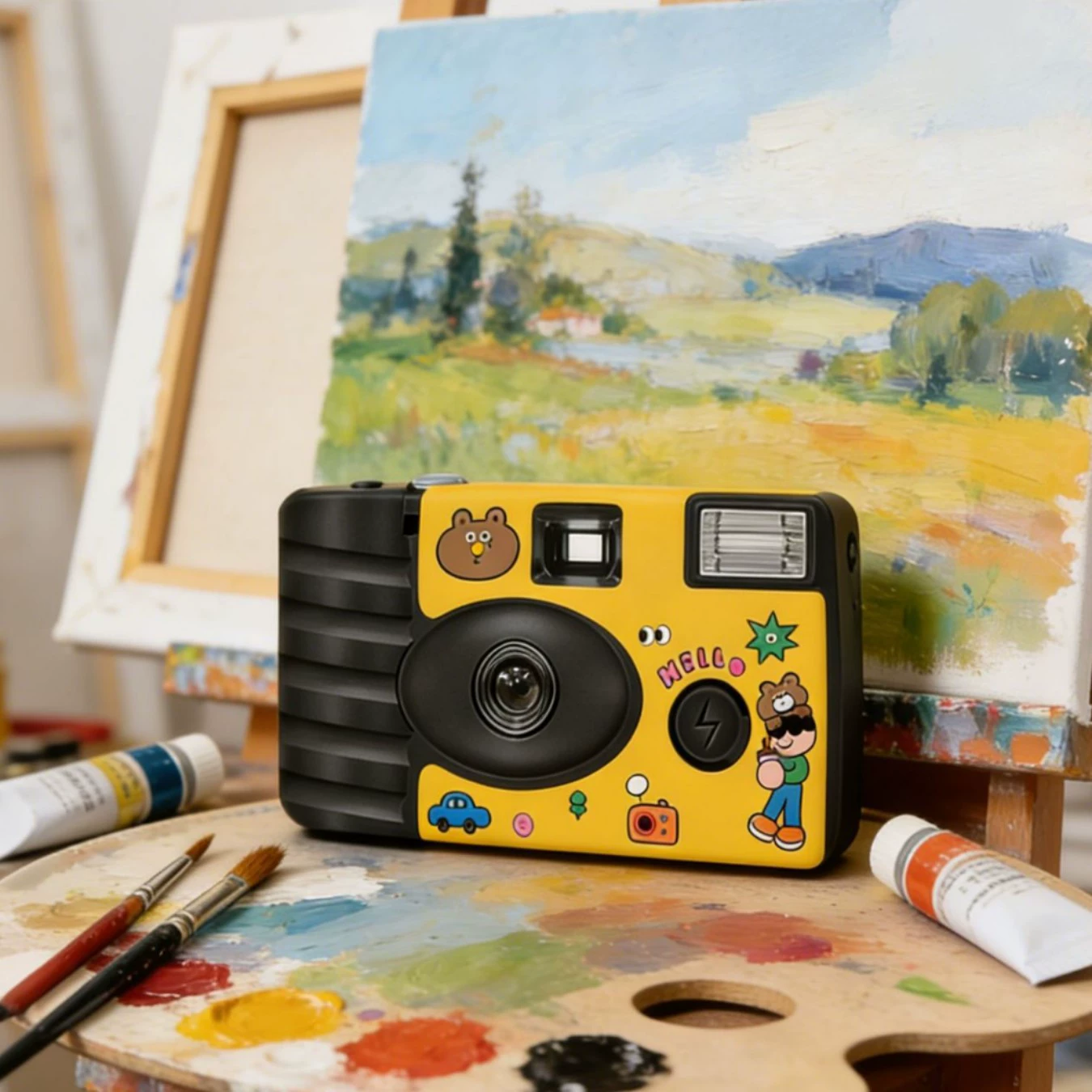 "CLick Illustrations" Color 27 Disposable Film Camera with Flash