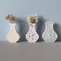 花瓶氛围灯硅胶模具插花瓶装饰石膏滴胶模具艺术摆件