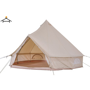 A- shaped pole large space cotton canvas yurt tent outdoor camping ground nail spring and autumn outdoor Big Tent