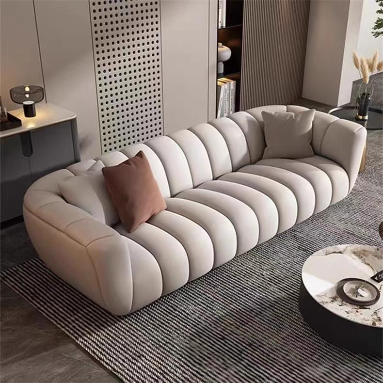 简约休闲沙发现代客厅搭配三人科技布沙发轻奢小户型客厅酒店沙发