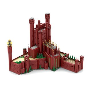 Cross-Border Moc-117962 Medieval Red Keep 4582 Particle Number Toy Christmas Gift